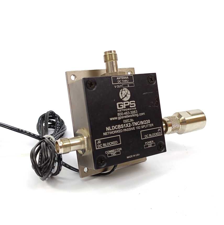 GPS Networking NLDCBS1X2-TNC/9/220 Networked Passive 1X2 Splitter w/ PSU