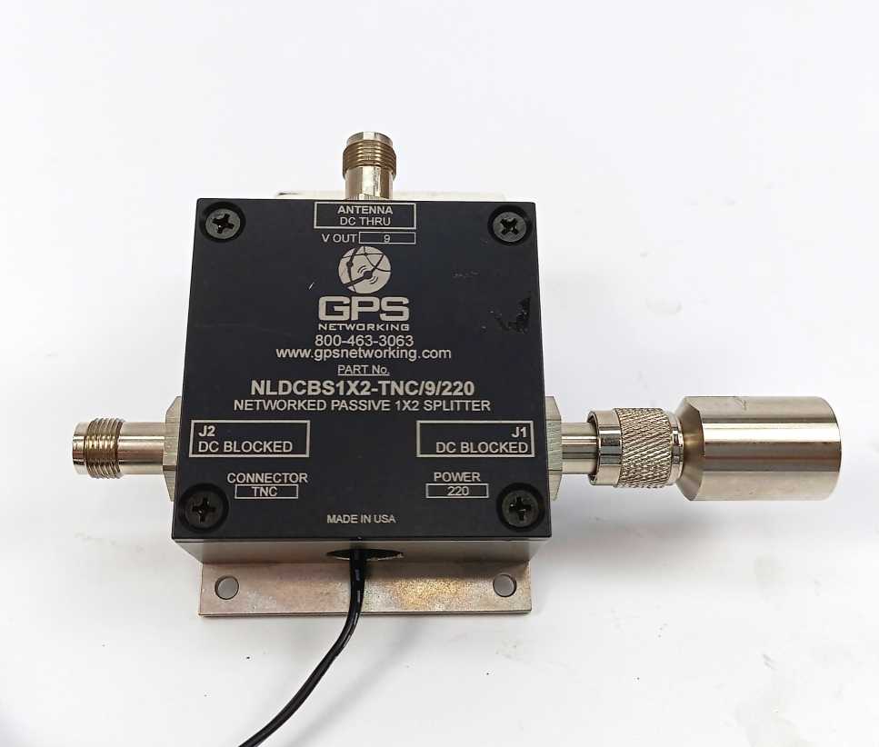 GPS Networking NLDCBS1X2-TNC/9/220 Networked Passive 1X2 Splitter w/ PSU