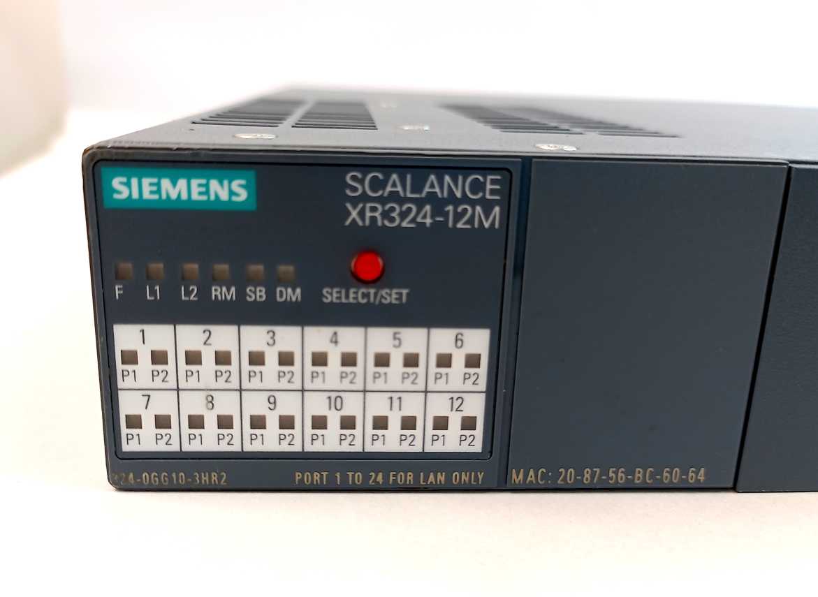 Siemens 6GK5324-0GG10-3HR2 SCALANCE XR324-12M Managed IE Switch, 19" rack