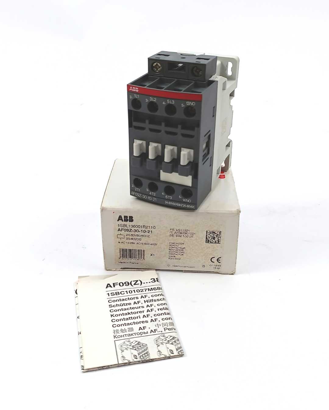 ABB 1SBL136001R2110 AF09Z-30-10-21 3 Pole Contactor coil 20-60VDC/AC