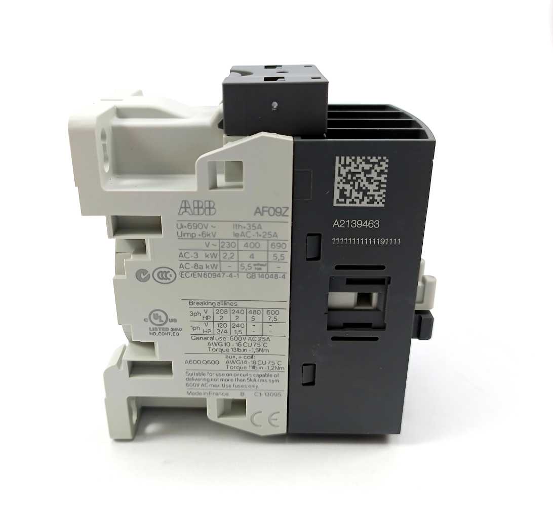 ABB 1SBL136001R2110 AF09Z-30-10-21 3 Pole Contactor coil 20-60VDC/AC