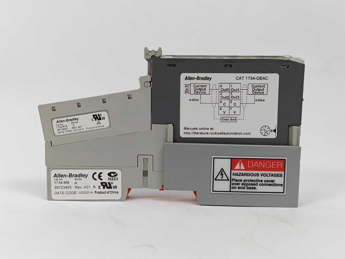 AB 1734-OE4C Ser. C Output Module w/ 1734-RTB Ser. A & 1734-MB Ser. A
