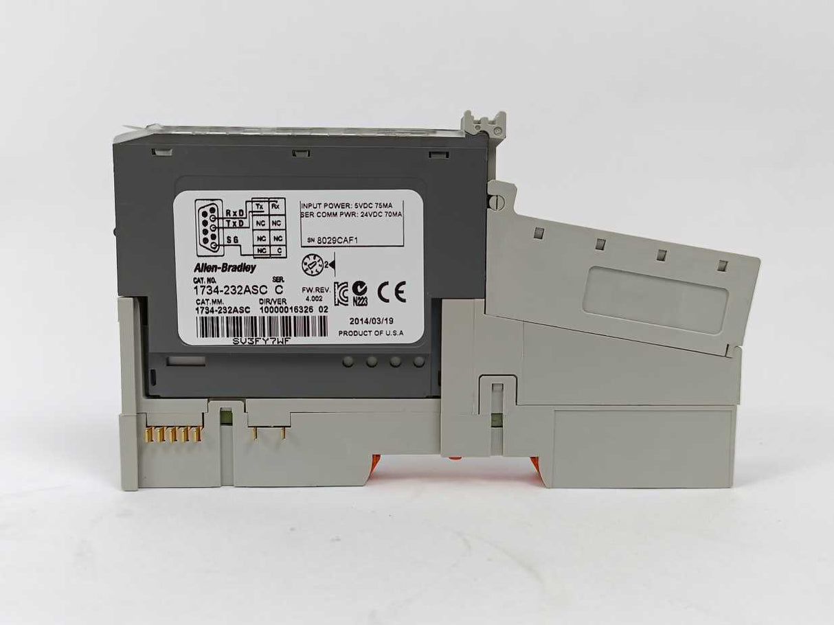 AB 1734-232ASC Ser. C I/O ASCII Interface Module w/ 1734-MB & 1734-RTB