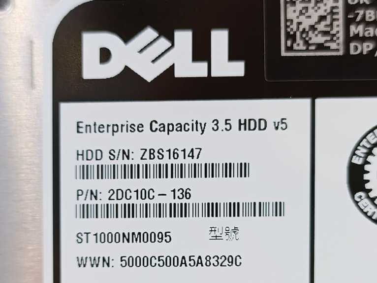 Dell 2DC10C-136 ST1000NM0095 1TB Enterprise Capacity 3.5 HDD v5