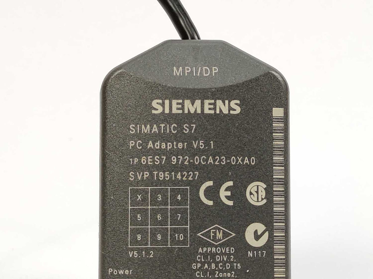 Siemens 6ES7972-0CA23-0XA0 Simatic S7 PC Adapter V5.1