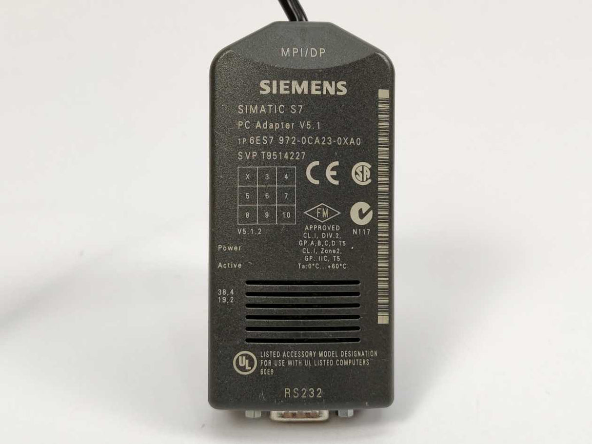 Siemens 6ES7972-0CA23-0XA0 Simatic S7 PC Adapter V5.1