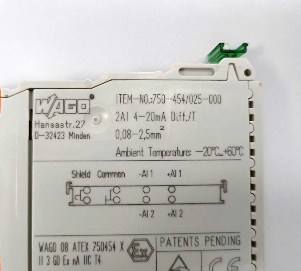 Wago 750-454/025-000 2AI 4-20mA Diff./T