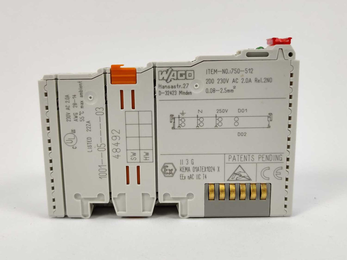 Wago 750-512 2-Channel Digital Output Relay