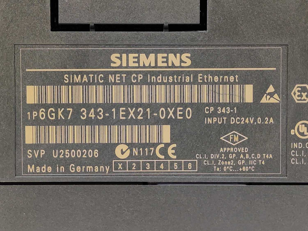 Siemens 6GK7343-1EX21-0XE0 SIMATIC NET CP 343-1 Industrial Ethernet