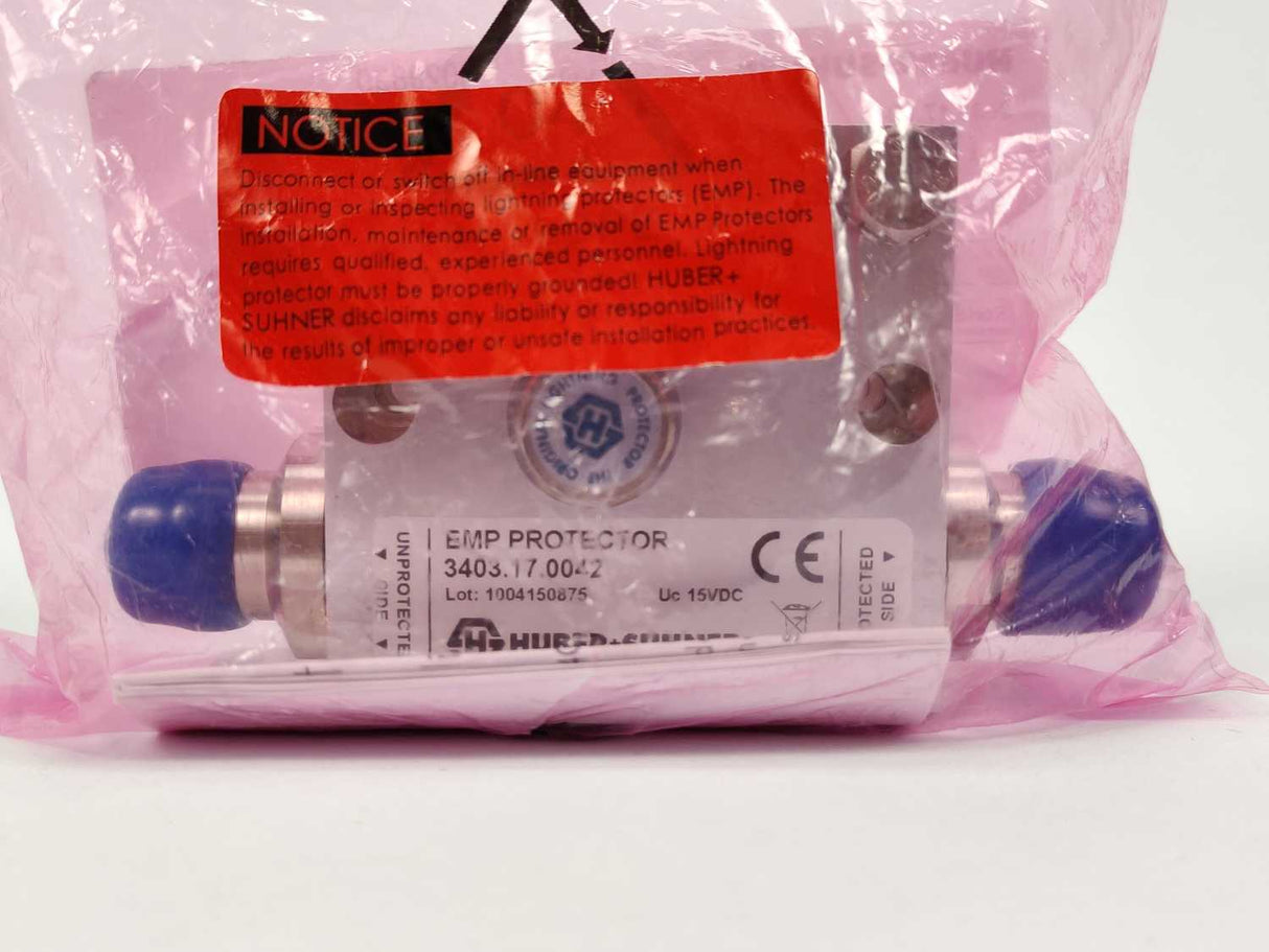 Huber+Suhner 23029830 3403.17.0042 Coaxial Surge Protector Device