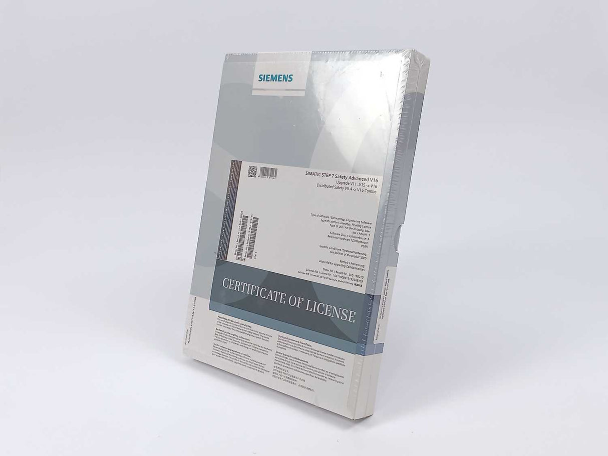 Siemens SUS-190220 SIMATIC STEP7 Safety Advanced V16