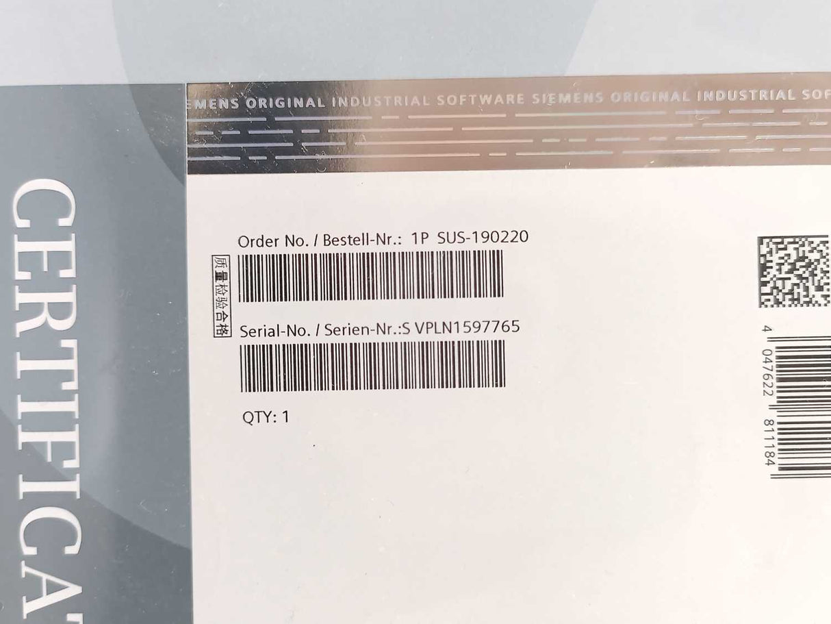 Siemens SUS-190220 SIMATIC STEP7 Safety Advanced V16