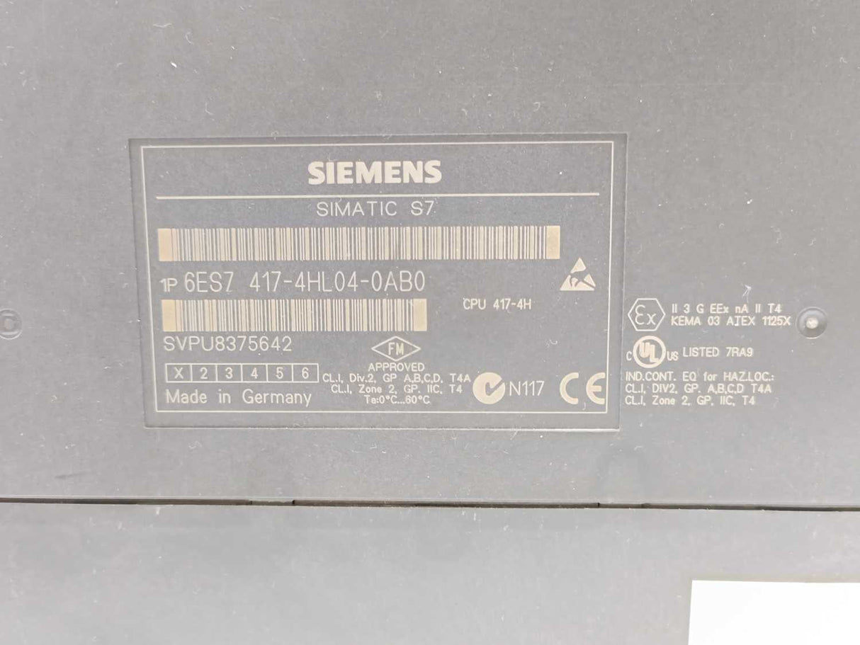 Siemens 6ES7417-4HL04-0AB0 Simatic S7