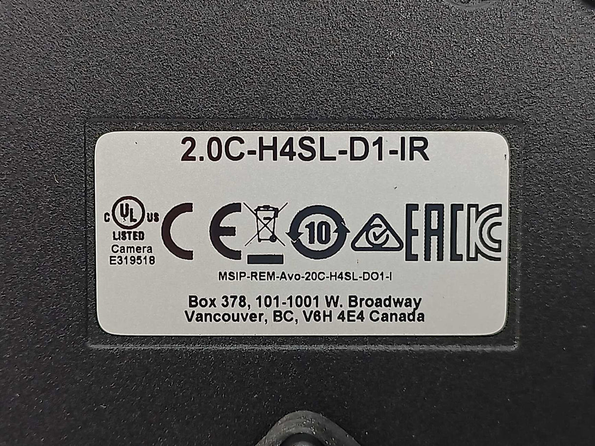 Avigilon 320-0782B 2.0C-H4SL-D1-IR Dome CCTV Surveillance Camera