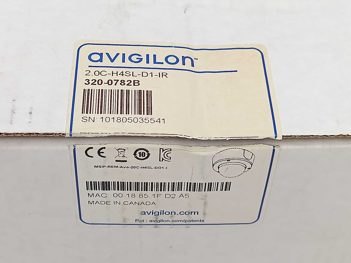 Avigilon 320-0782B 2.0C-H4SL-D1-IR Dome CCTV Surveillance Camera