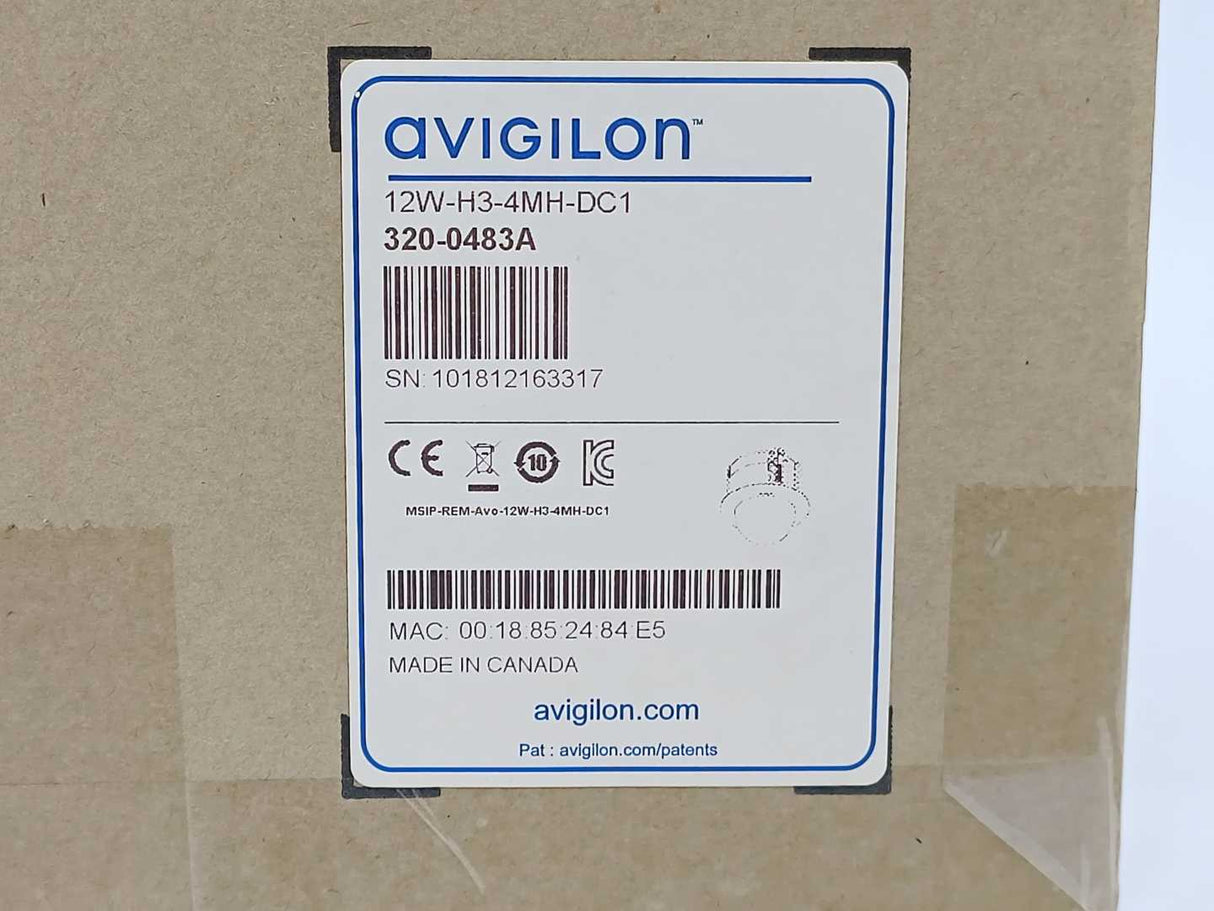 Avigilon 320-0483A In-Ceiling Multisensor Camera 12W-H3-4MH-DC1