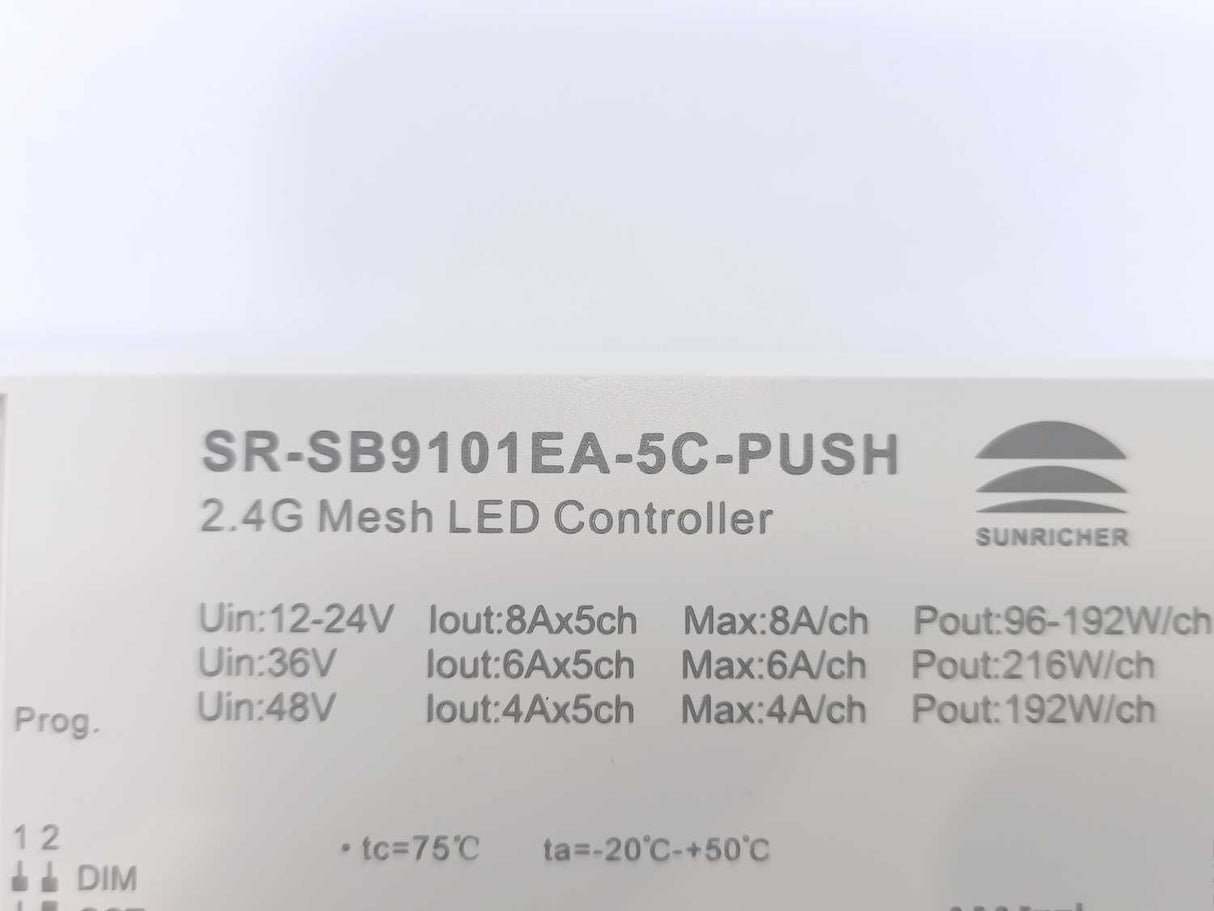 Sunricher SR-SB9101EA-5C-PUSH 2.4G Mesh LED Controller
