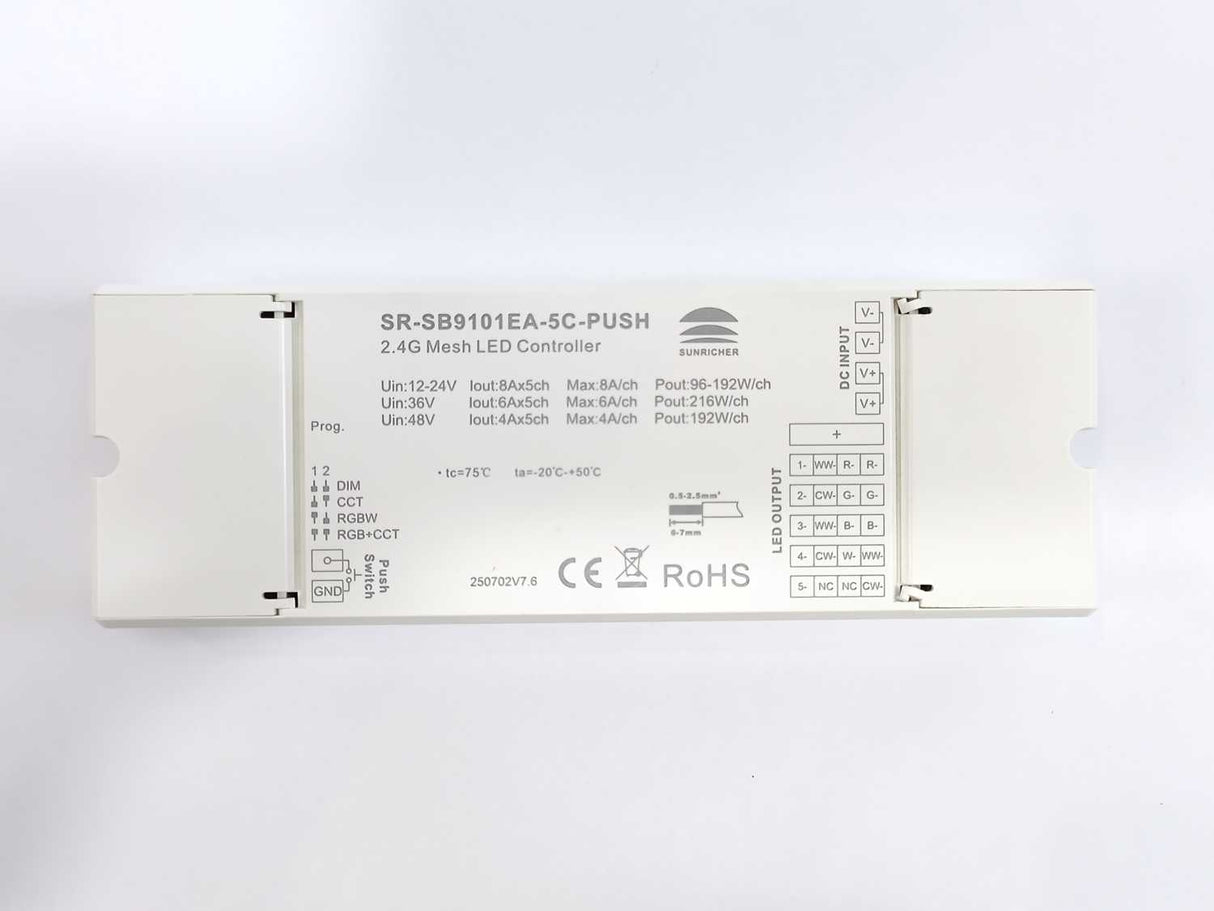 Sunricher SR-SB9101EA-5C-PUSH 2.4G Mesh LED Controller