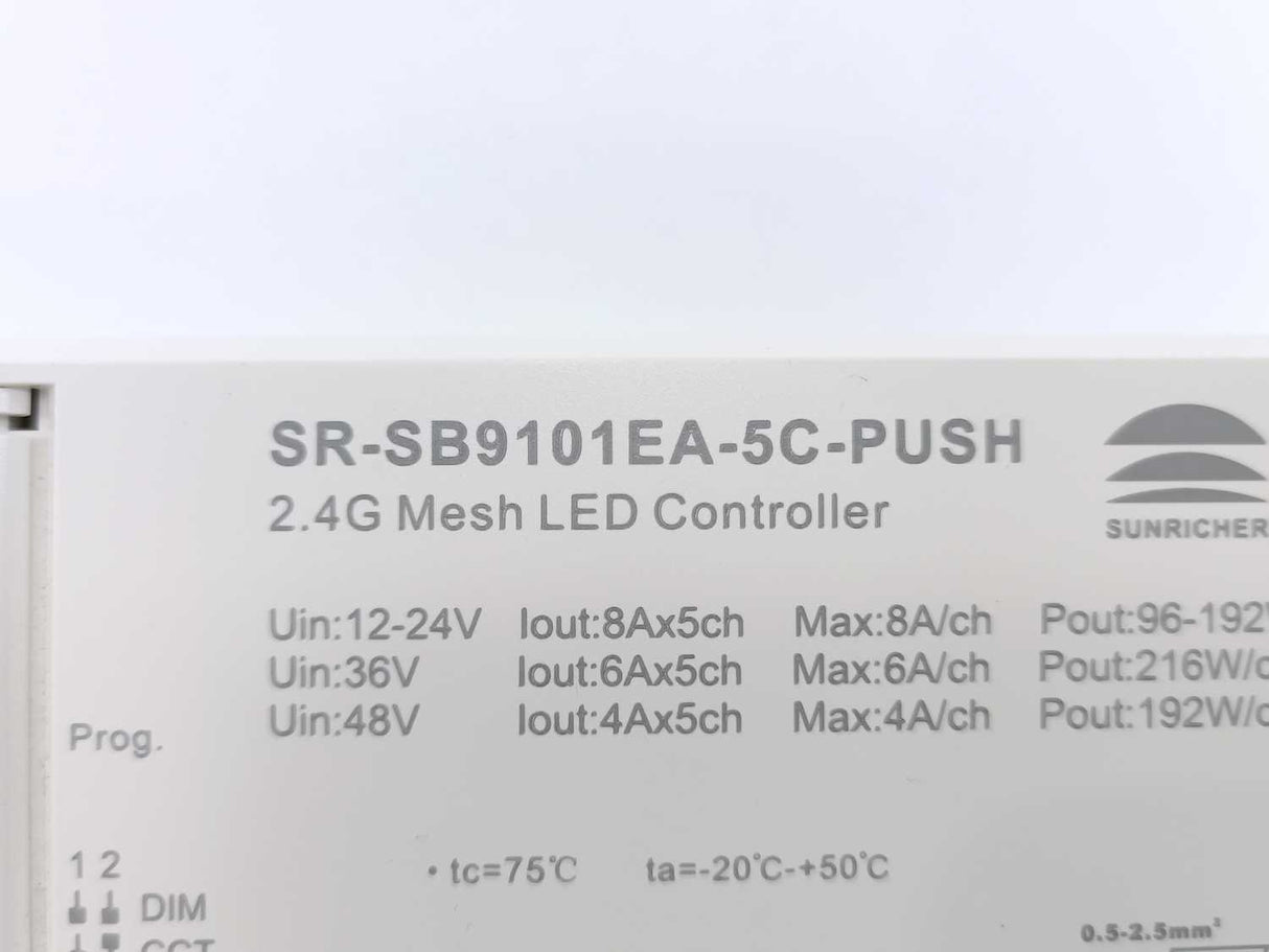 Sunricher SR-SB9101EA-5C-PUSH 2.4G Mesh LED Controller