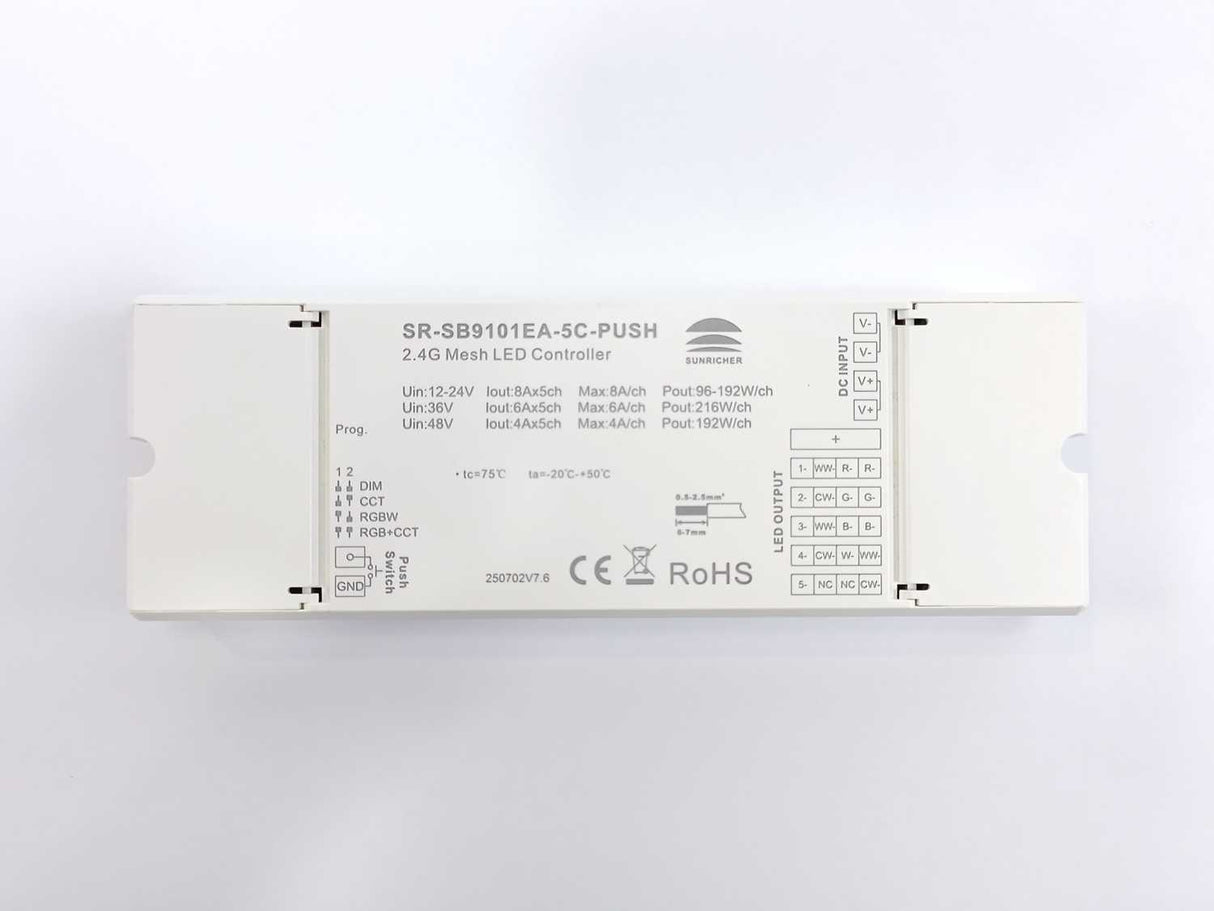 Sunricher SR-SB9101EA-5C-PUSH 2.4G Mesh LED Controller