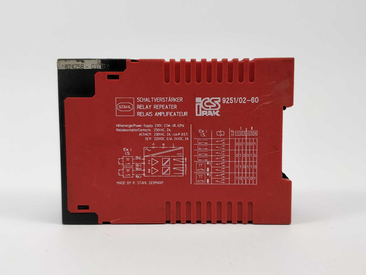Stahl 9251/02-60 Relay Repeater 220V