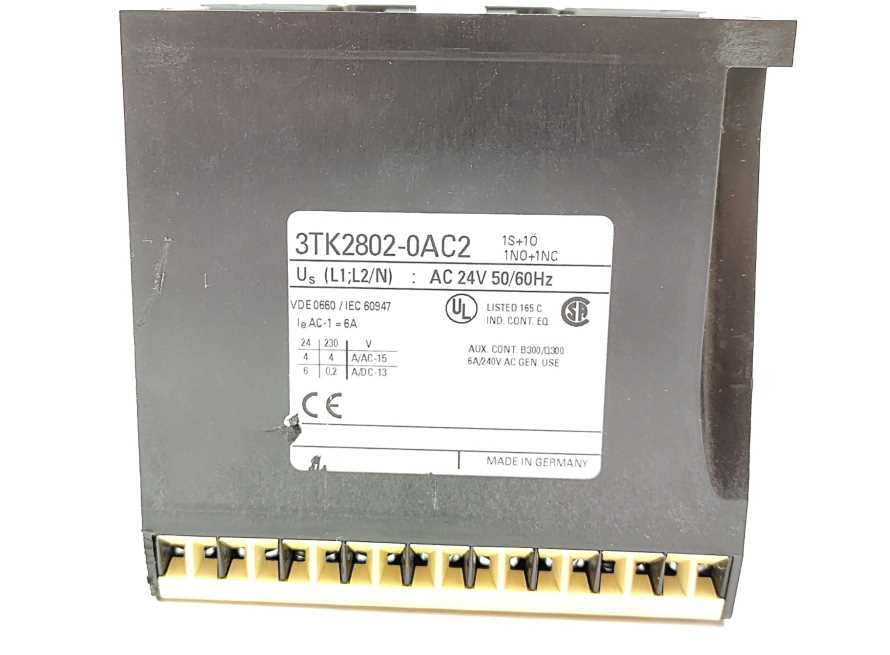 Siemens 3TK2802-0AC2 Contactor Safety Combination AC 24V 50/60Hz