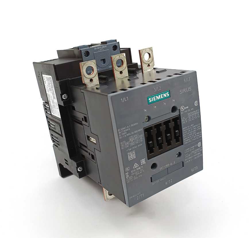 Siemens 3RT1055-6AP36 power contactor, 150 A 3RT1955-5AP31
