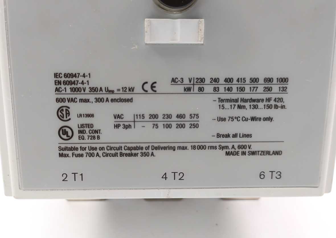 AB 100-D250 Contactor, E-EI, SER.A, COIL- 208...277V, 50/60Hz