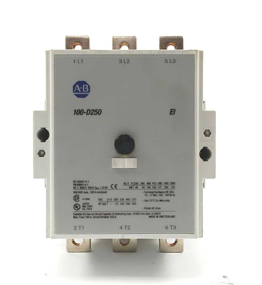 AB 100-D250 Contactor, E-EI, SER.A, COIL- 208...277V, 50/60Hz