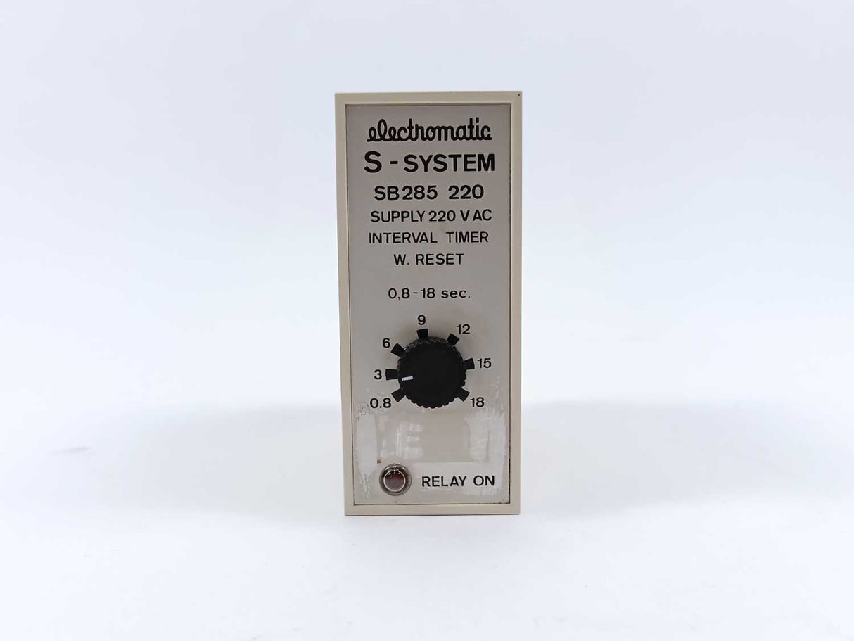 Electromatic SB 285 220 Interval Timer w. Reset