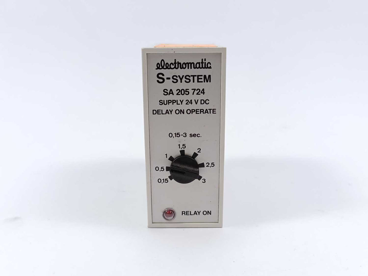 Electromatic SA205724 S-SYSTEM SUPPLY 24VDC DELAY ON OPERATE 0,15-3 sec