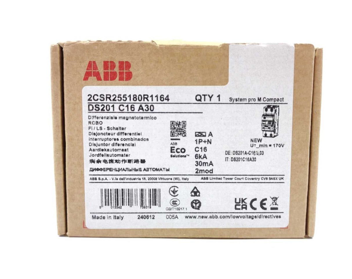 ABB 2CSR255180R1164 DS201 C16 A30 Circuit Breaker