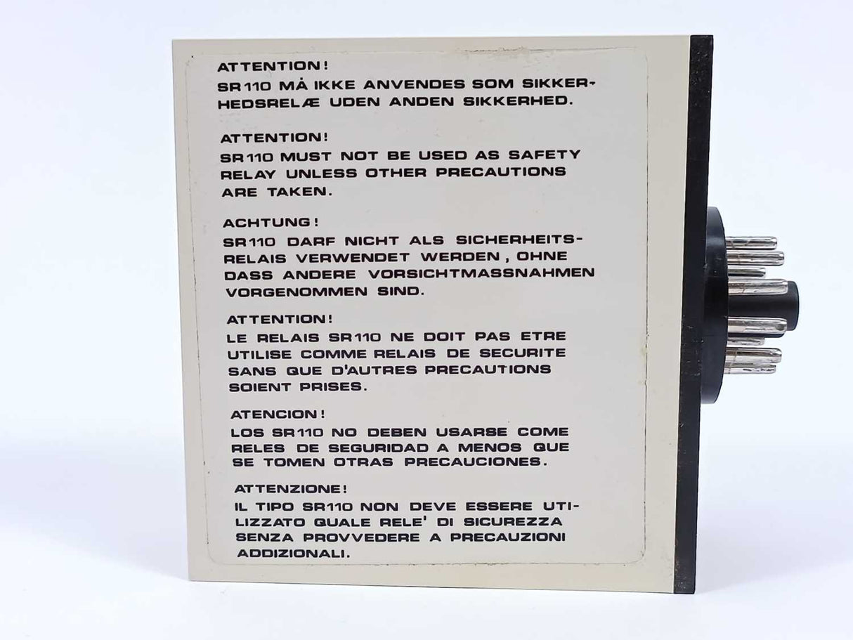 Electromatic SR 110 230 Machine Operator Safeguard 230 VAC