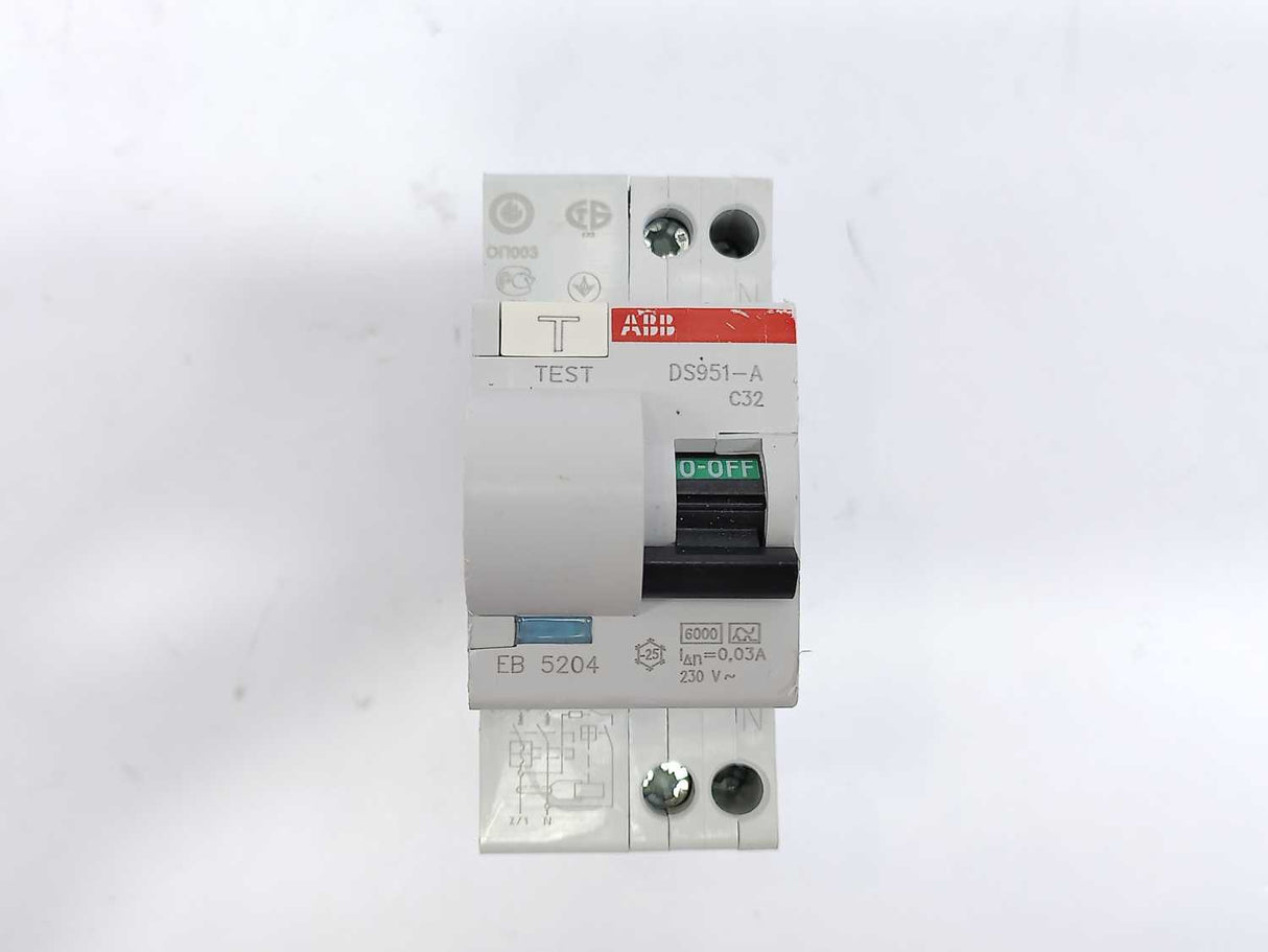 ABB DS951-AC32 1P+N Residual Current Circuit Breaker w. RCBO, Batch of 2 pcs.