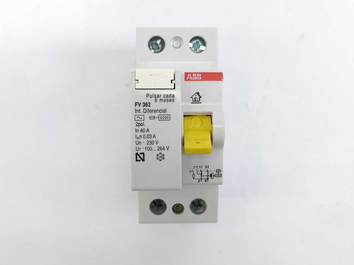 ABB FV 362 2-Pole Residual Current Circuit Breaker, Batch of 2 pcs.