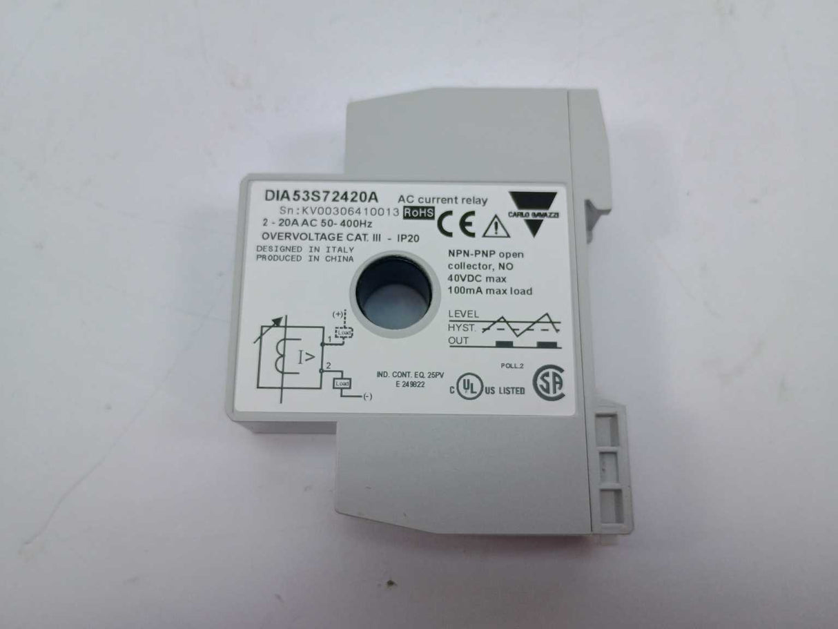 Carlo Gavazzi DIA53S72420A AC Current Relay