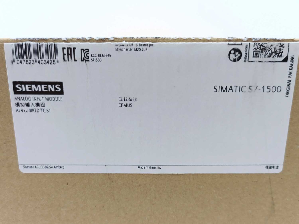 Siemens 6ES7531-7QD00-0AB0 SIMATIC S7-1500 Analog Input Module