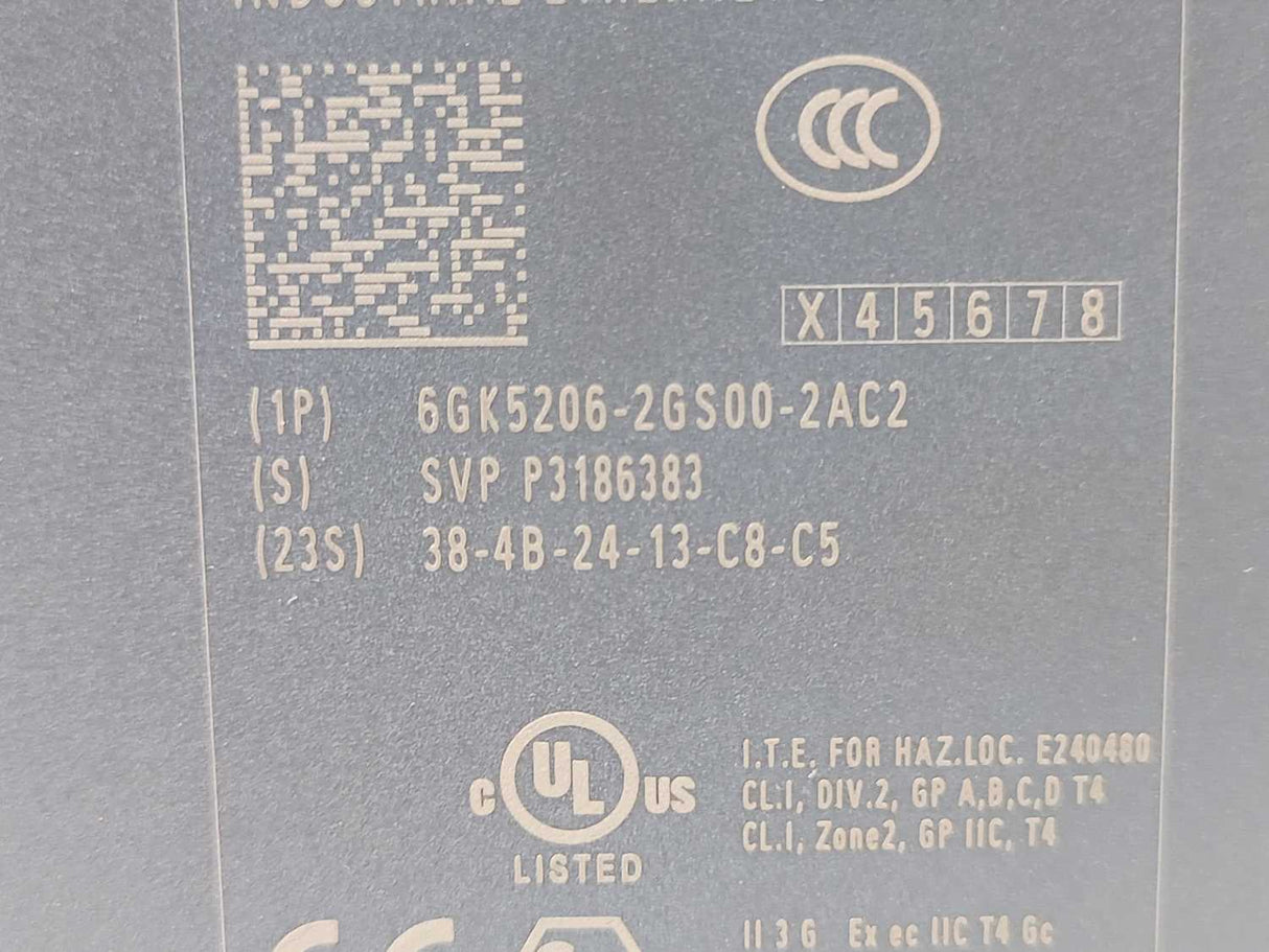 Siemens 6GK52062GS002AC2 SCALANCE XC206-2SFP G, Industrial Ethernet Switch