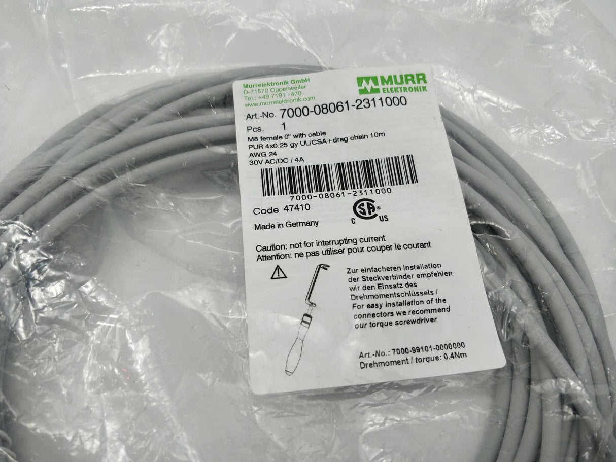 MURR Elektronik 7000-08061-2311000 M8 female 0° A-cod. with cable