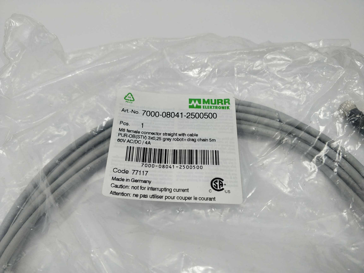 MURR Elektronik 7000-08041-2500500 M8 female 0° A-cod. with cable