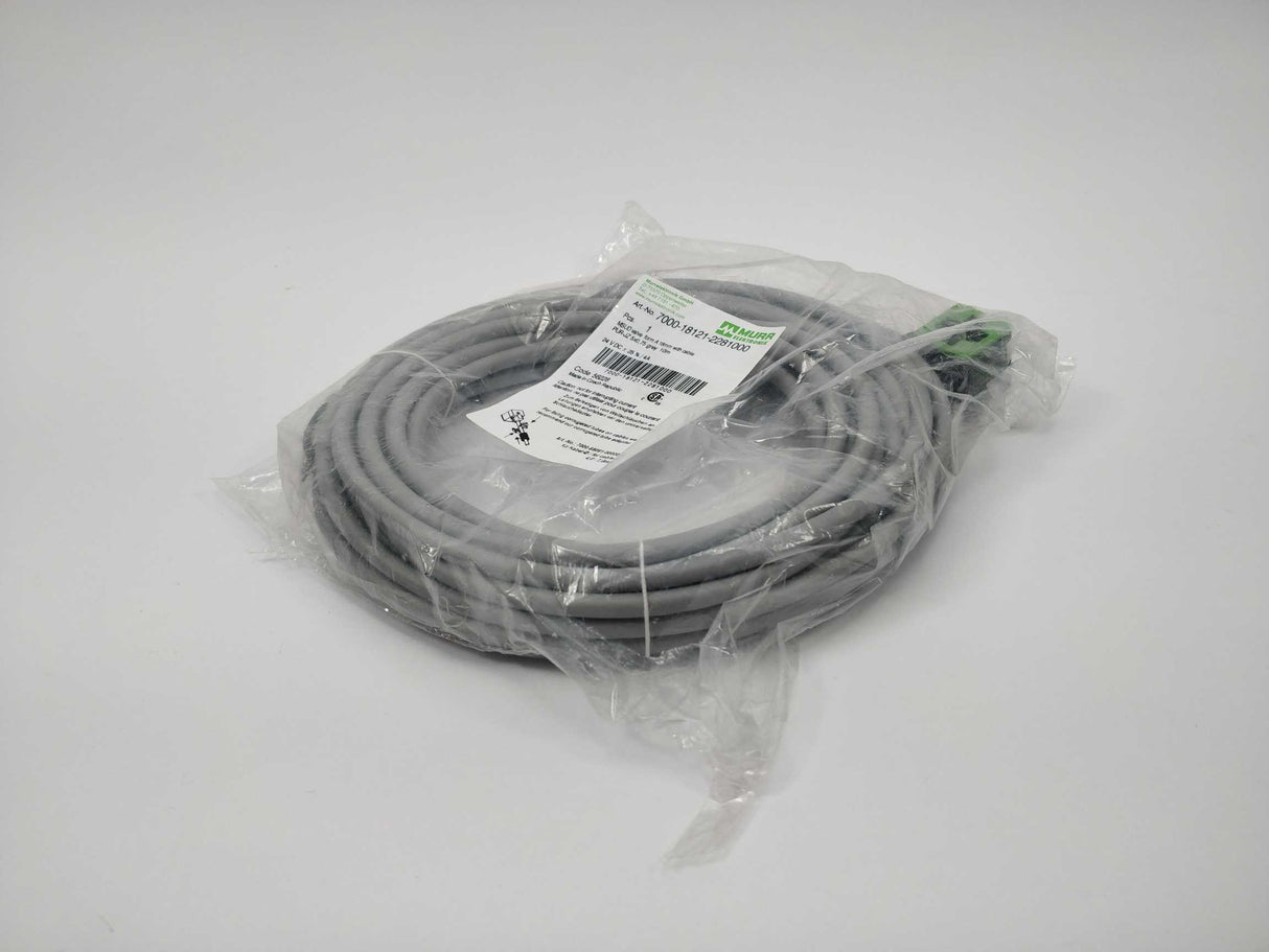 MURR Elektronik 7000-18121-2281000 MSUD valve plug A-18mm with cable, 10 m.