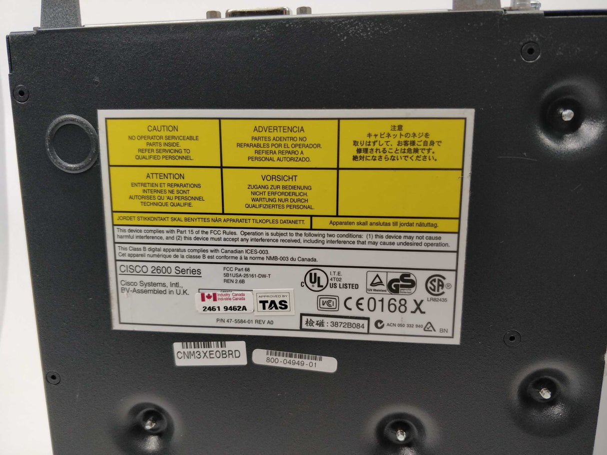 Cisco Systems CISCO2610 100-240V, 50/60Hz