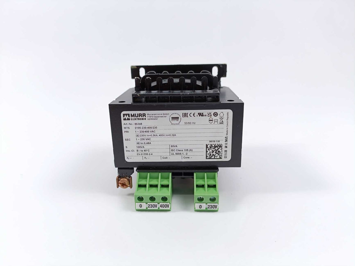 MURR Elektronik 86348 MTS 1-Phase Control And Isolation Transformer