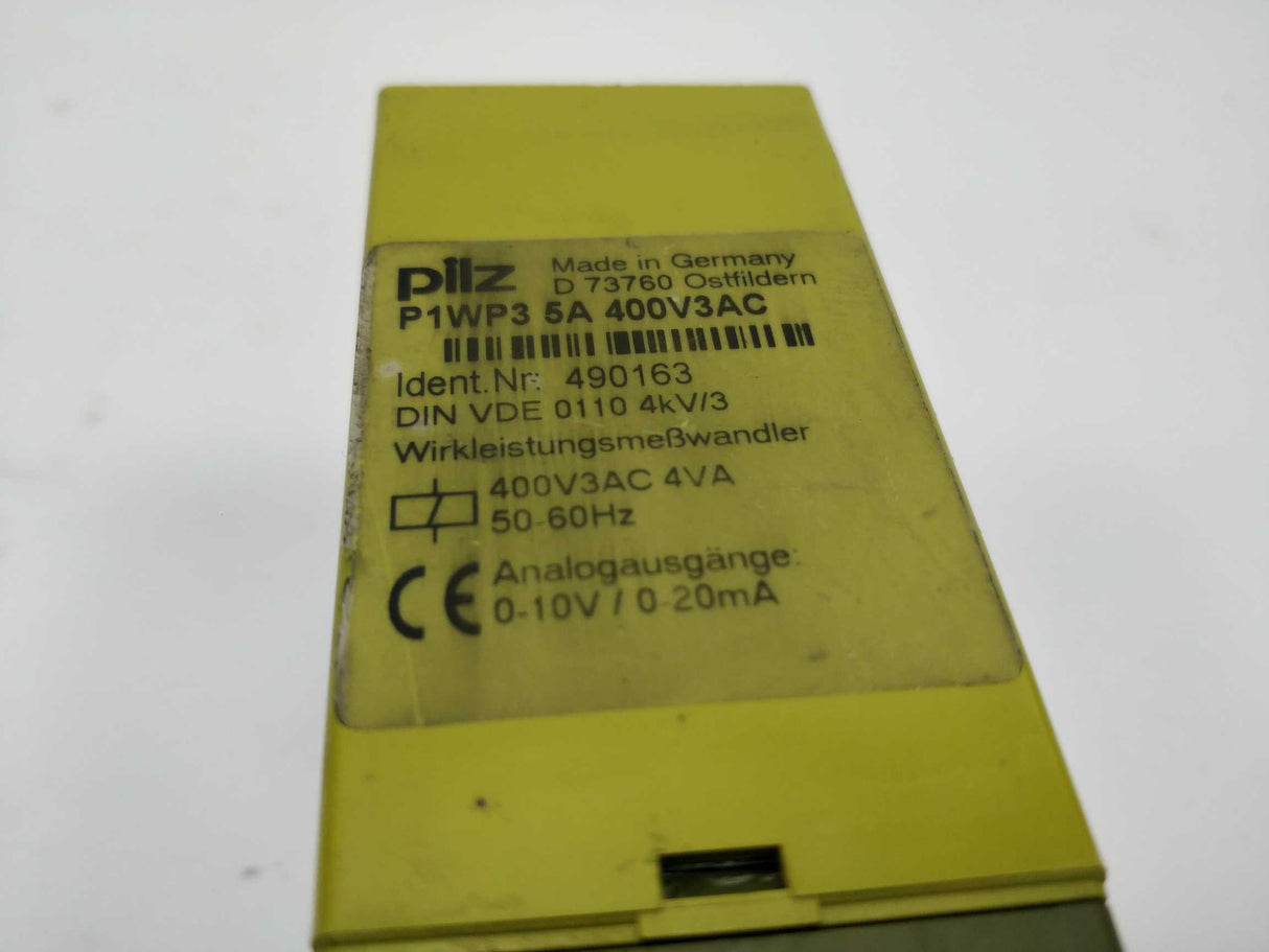Pilz P1WP3 5A 400V3AC Safety Relay 490163