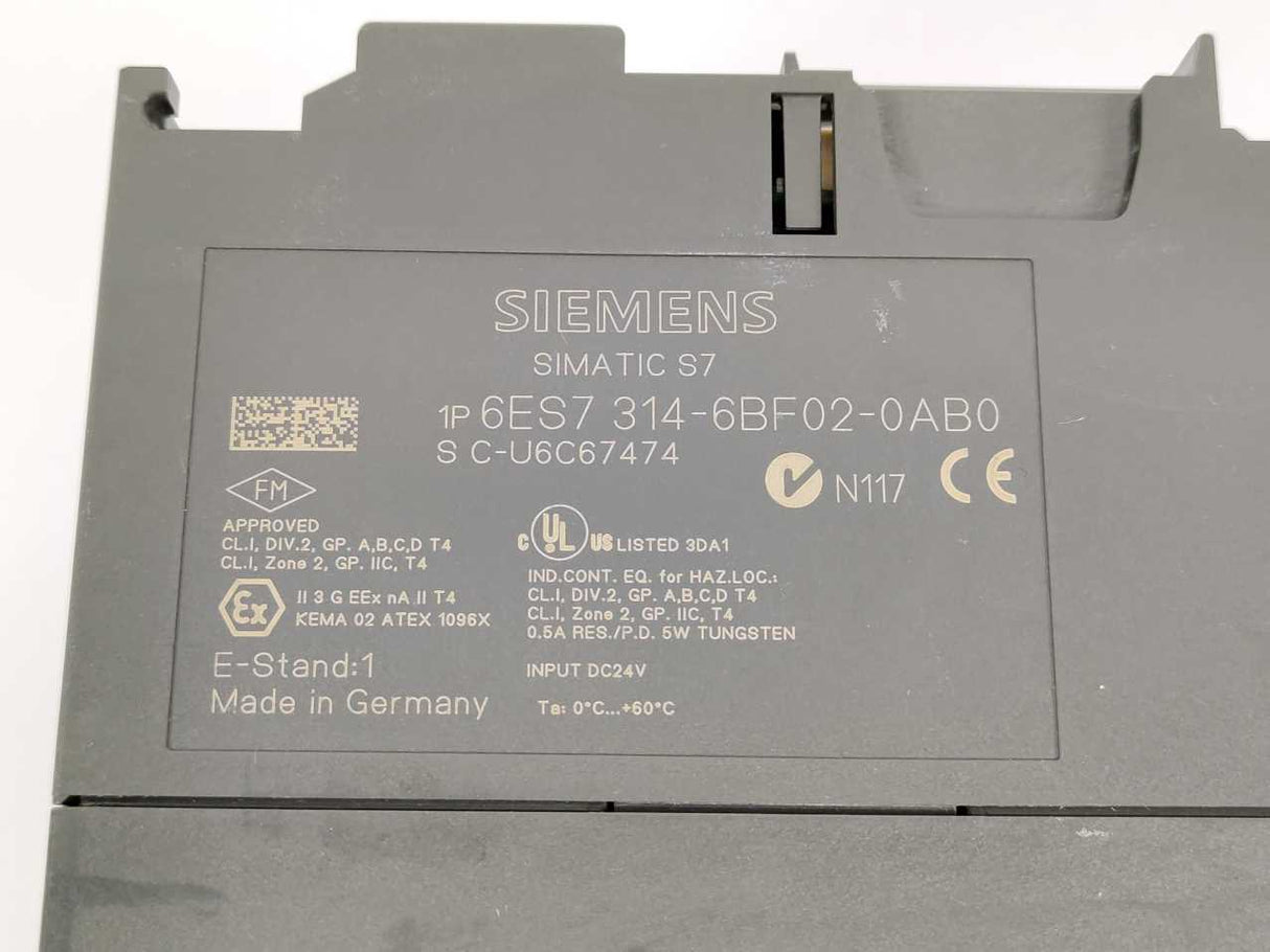 Siemens 6ES7314-6BF02-0AB0 SIMATIC S7-300, CPU 314C-2 PTP Compact CPU with MPI