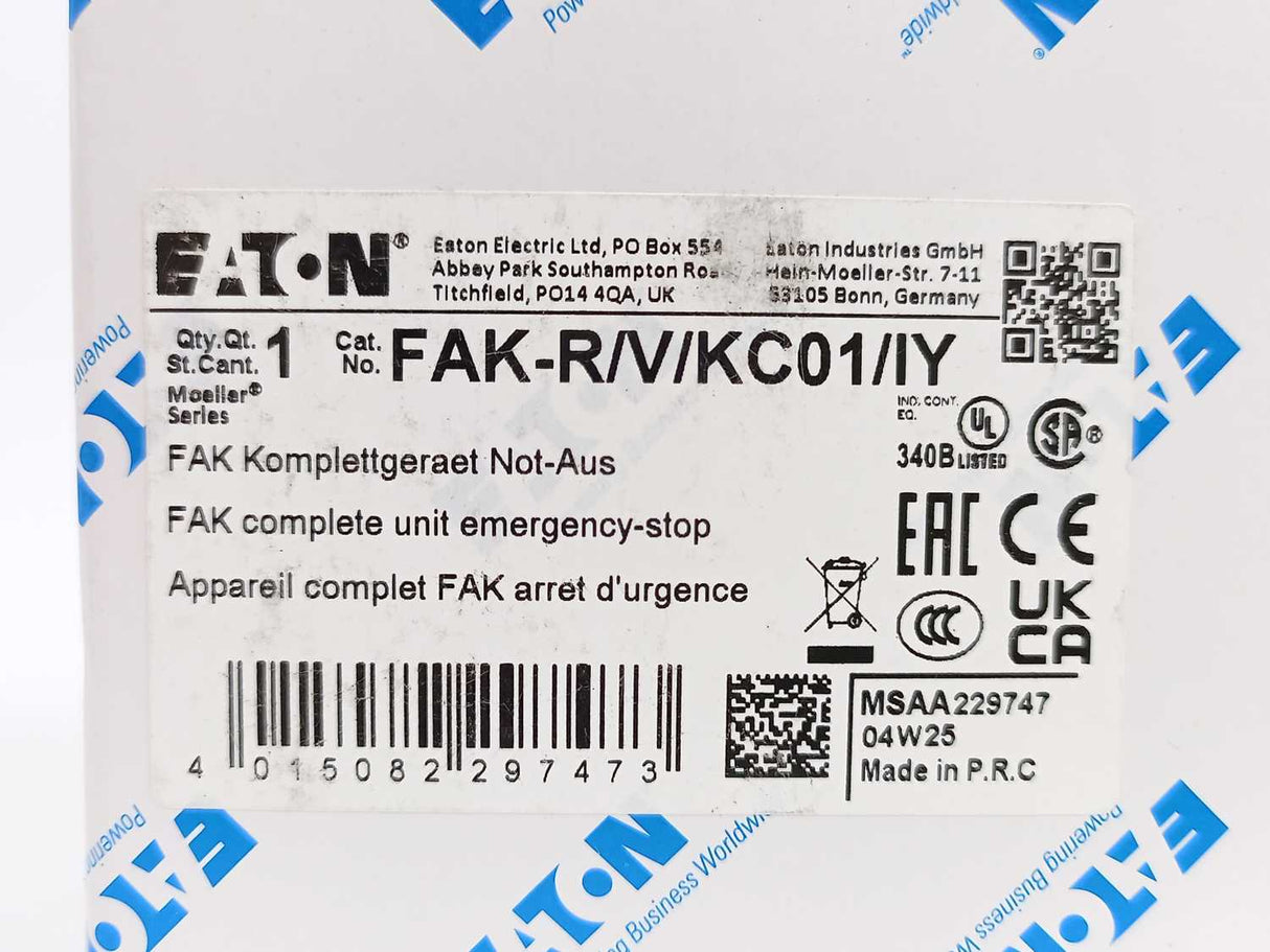Eaton FAK-R/V/KC01/IY FAK Complete Unit Emergency-Stop