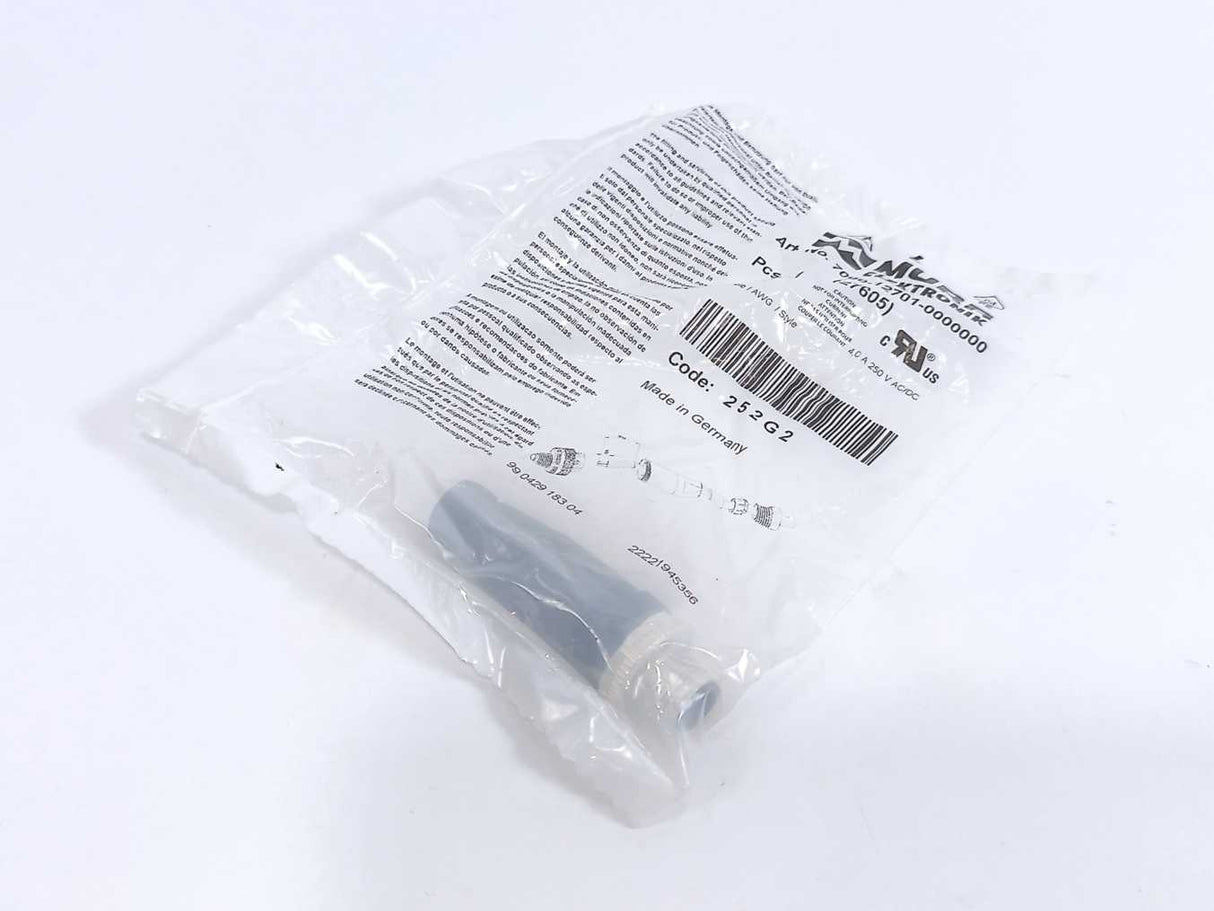 MURR Elektronik 7000-12701-0000000 M12 Male A-Cod Screw Terminal Batch 8 Pcs.
