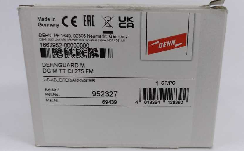 DEHN 952327 Modular 4-pole Surge Protection Set DG M TT CI 275 FM