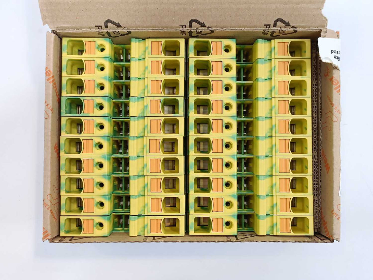 Weidmüller 2494010000 A2C 16 PE Ground/PE DIN Rail Terminal Block Batch 20 Pcs.