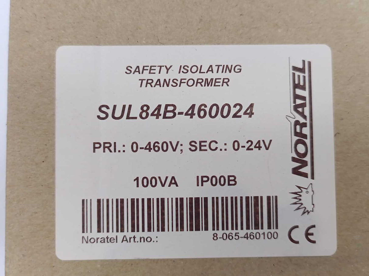 Noratel 8-065-460100 SUL84B-460024 Safety Isolating Transformer 100VA IP00B